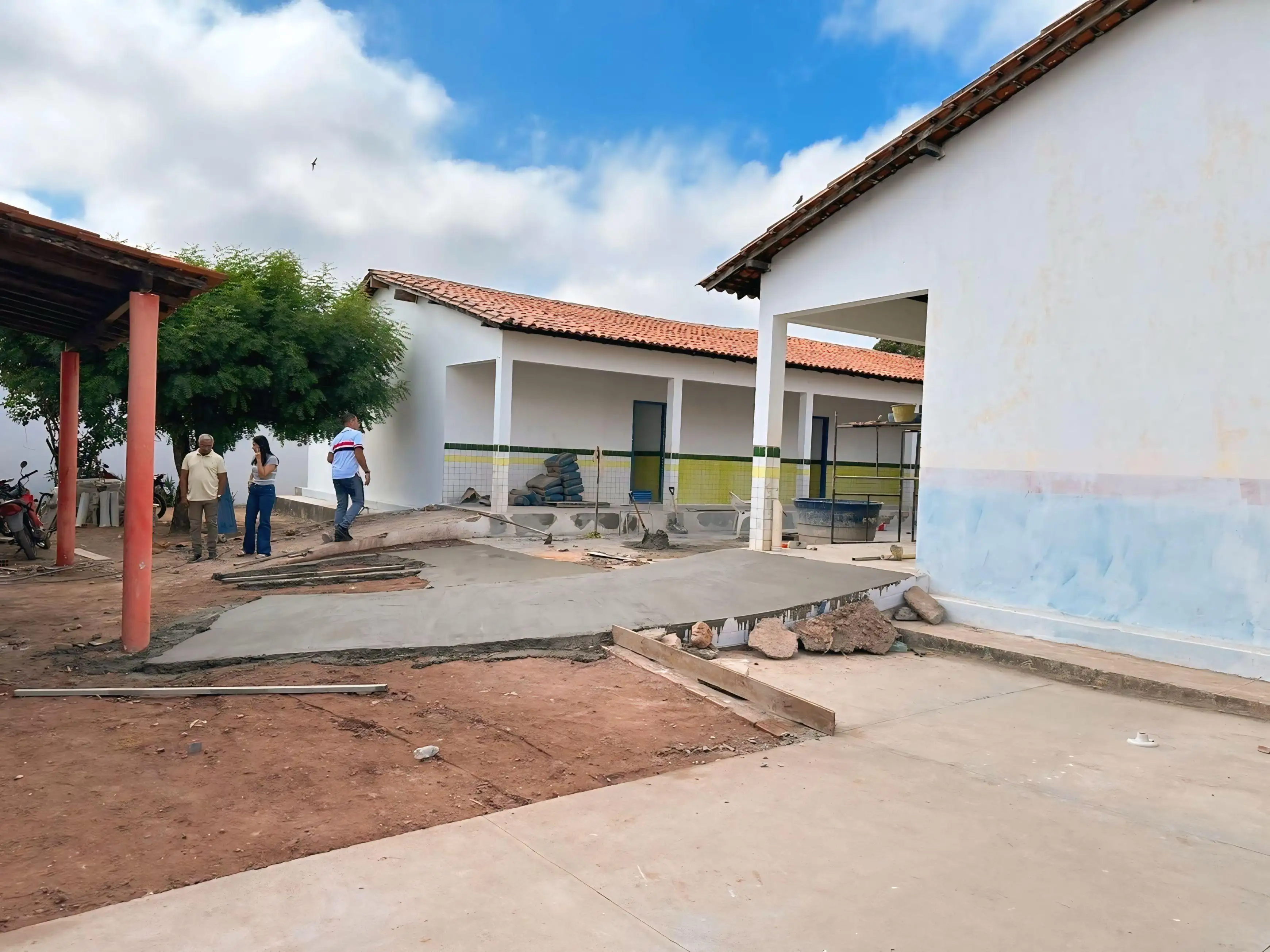 Galeria de imagens - Foto 2 da notícia: Obra da Escola José Raposo entra em fase final para implantação do ensino militar