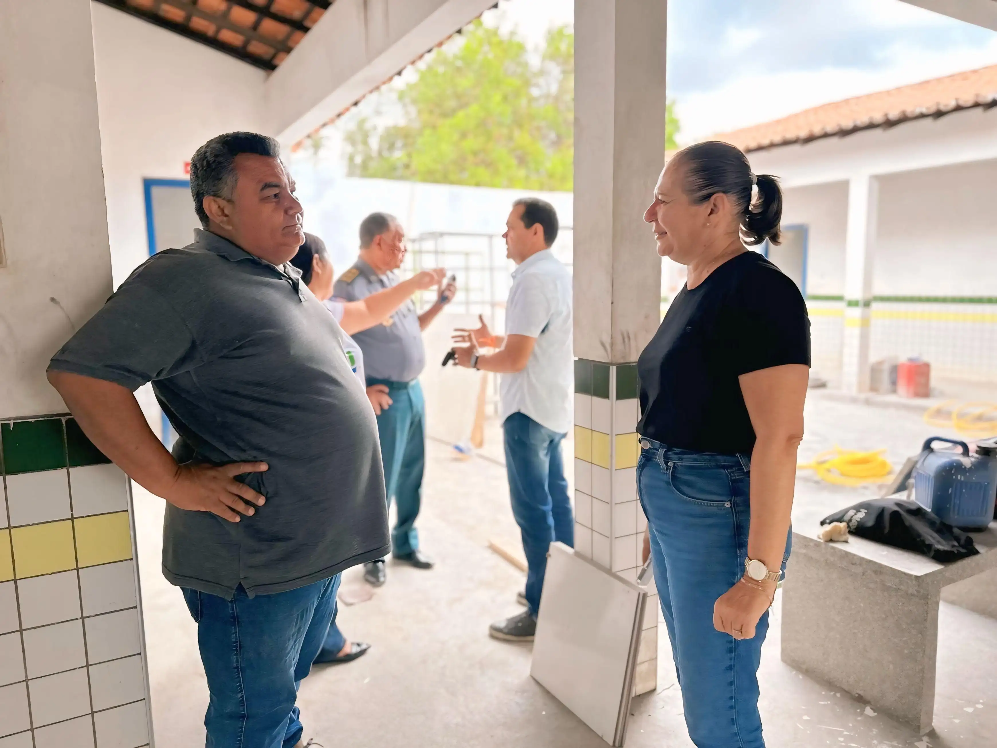 Galeria de imagens - Foto 4 da notícia: Obra da Escola José Raposo entra em fase final para implantação do ensino militar
