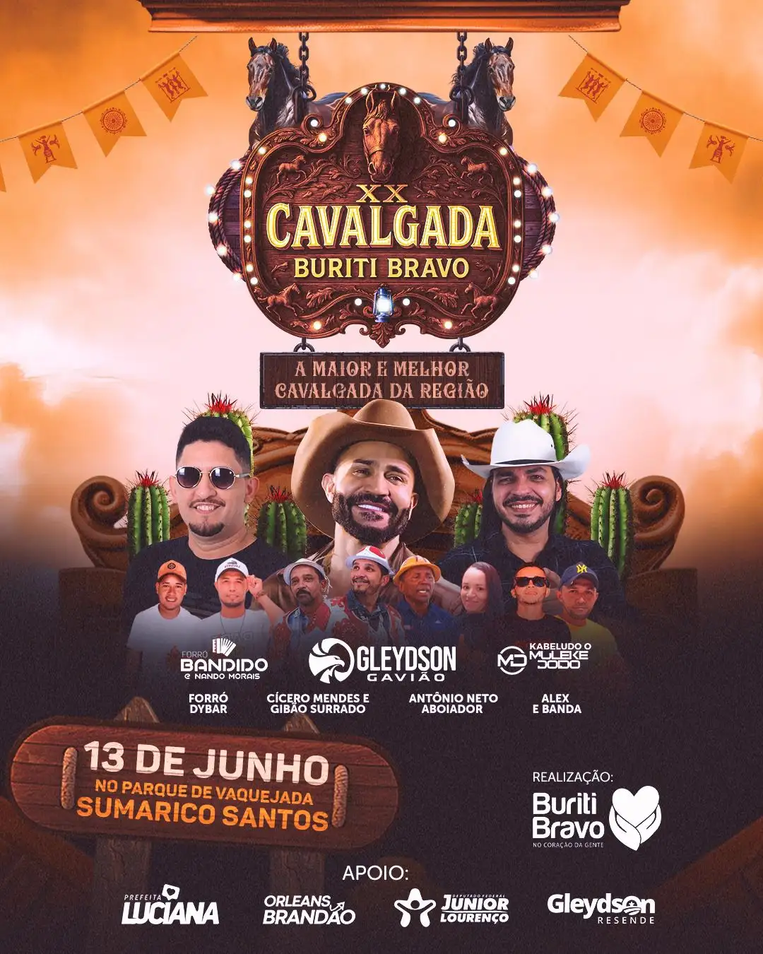 Prefeitura de Buriti Bravo divulga programação oficial da XX Cavalgada